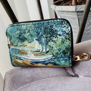 Monarque RFID Secure Zippered Wallet (Van Gogh Bank Of Oise)